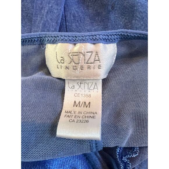 La Senza Lingerie Blue Semi Sheer Underwired Babydoll With An Open Front Size M - Picture 3 of 4